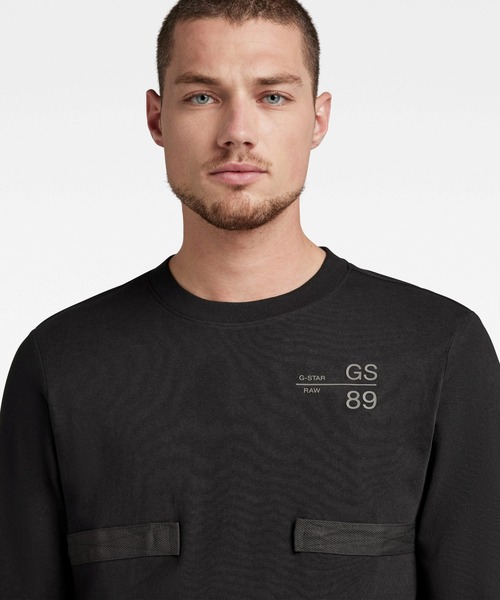 G-STAR（ジースター）の「TAPE DETAIL T-SHIRT/ロンT（Tシャツ/カットソー・メンズ・ダークオリーブ/ダークブラック・MEDIUM/LARGE/X-SMALL/SMALL）」の9枚目の写真