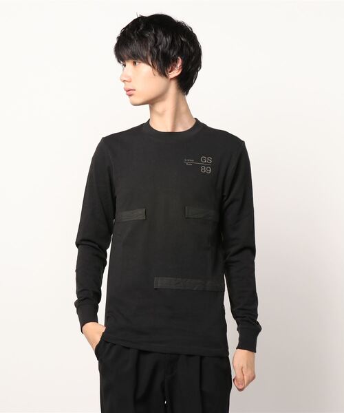 G-STAR（ジースター）の「TAPE DETAIL T-SHIRT/ロンT（Tシャツ/カットソー・メンズ・ダークオリーブ/ダークブラック・MEDIUM/LARGE/X-SMALL/SMALL）」の17枚目の写真
