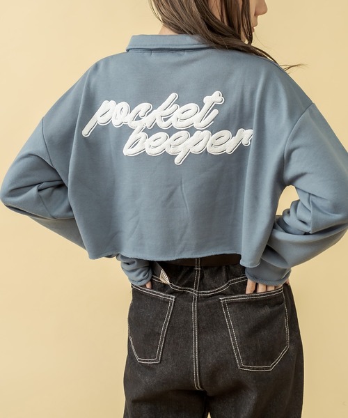 RASVOA（ラスボア）の「カットオフクロップドシャツ（シャツ/ブラウス・レディース・ブラック/オフホワイト/ブルー・FREE）」の3枚目の写真