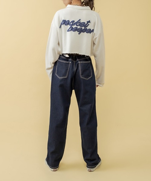 RASVOA（ラスボア）の「カットオフクロップドシャツ（シャツ/ブラウス・レディース・ブラック/オフホワイト/ブルー・FREE）」の8枚目の写真