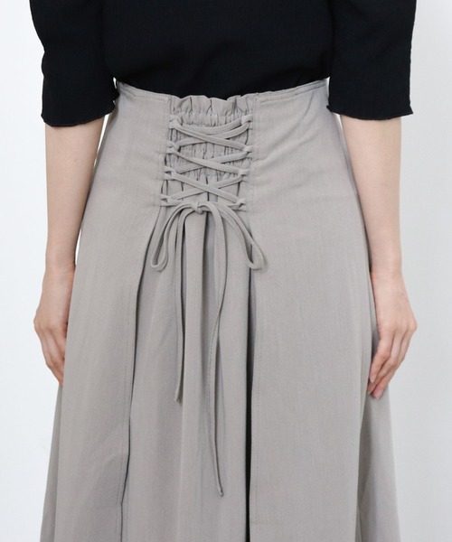 archives（アルシーヴ）の「バックレースアップスカート（スカート・レディース・グレイッシュベージュ/アイボリー/ブラウン/ブラック・MEDIUM）」の5枚目の写真