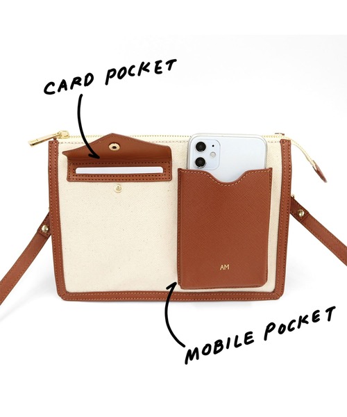 ACCOMMODE（アコモデ）の「ミニマルキャンバスショルダーバッグ（ショルダーバッグ・レディース・マスタード/ブラウン/ブラック・FREE）」の5枚目の写真