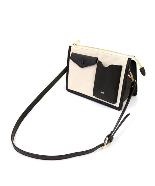 ACCOMMODE（アコモデ）の「ミニマルキャンバスショルダーバッグ（ショルダーバッグ・レディース・マスタード/ブラウン/ブラック・FREE）」の8枚目の写真