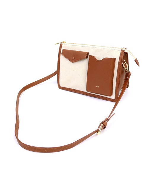 ACCOMMODE（アコモデ）の「ミニマルキャンバスショルダーバッグ（ショルダーバッグ・レディース・マスタード/ブラウン/ブラック・FREE）」の9枚目の写真