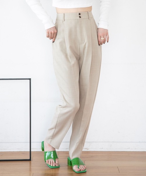 JEANASIS（ジーナシス）の「【SETUP対応】ドライオックストラウザー/214811（スラックス・レディース・チャコールグレー/ベージュ/ピンク/グリーン・FREE）」の3枚目の写真