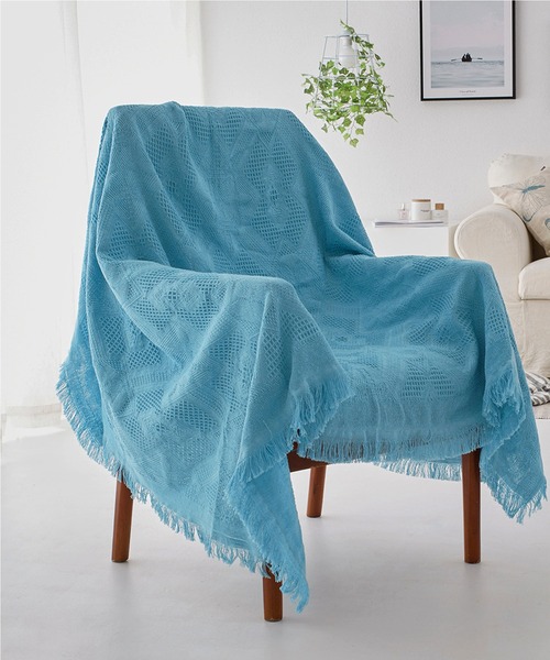 aimoha（アイモハ）の「シンプルタオル生地ソファーカバー/ブランケット（ブランケット・レディース・ブルー/グレー/ホワイト/ピンク/ホワイト系その他3・FREE）」の4枚目の写真