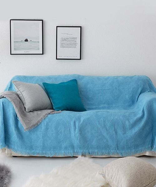 シンプルタオル生地ソファーカバー/ブランケット（ブランケット