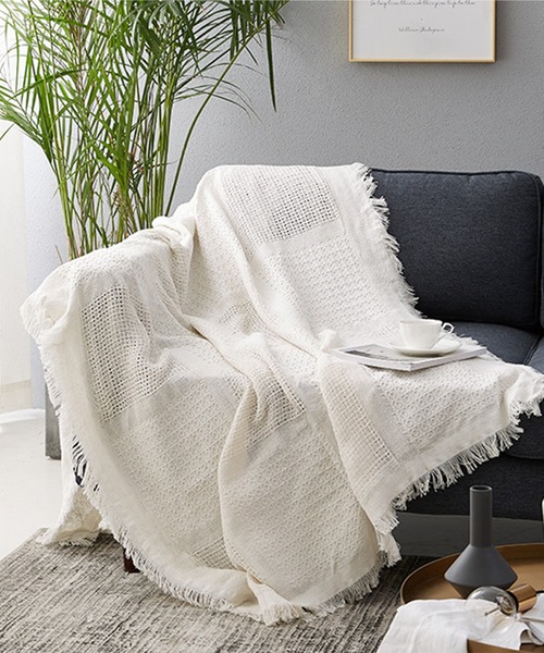 aimoha（アイモハ）の「シンプルタオル生地ソファーカバー/ブランケット（ブランケット・レディース・ブルー/グレー/ホワイト/ピンク/ホワイト系その他3・FREE）」の11枚目の写真