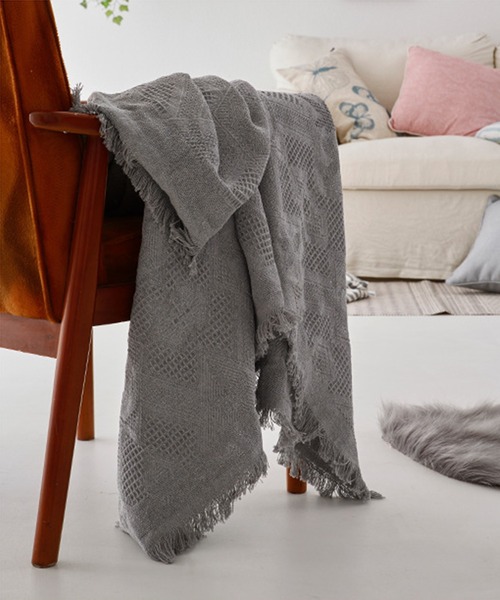 aimoha（アイモハ）の「シンプルタオル生地ソファーカバー/ブランケット（ブランケット・レディース・ブルー/グレー/ホワイト/ピンク/ホワイト系その他3・FREE）」の9枚目の写真