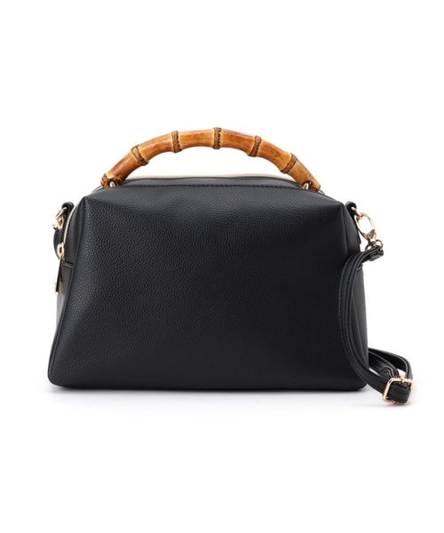 grove（グローブ）の「◆バンブーダブルZIP 2WAYショルダー（ショルダーバッグ・レディース・ブラック/サンドベージュ/ピンク系/グレー・00）」の6枚目の写真