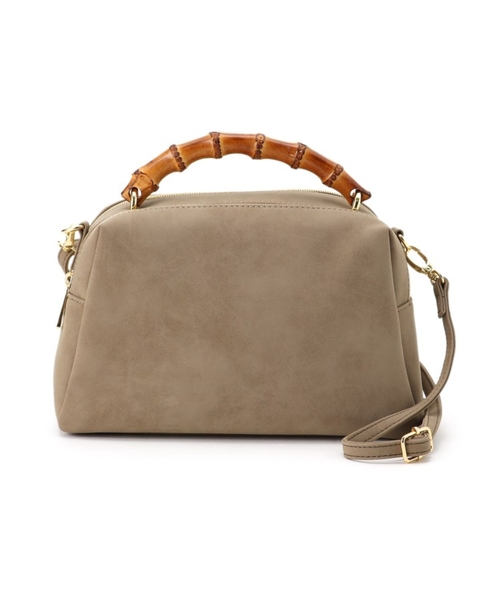 grove（グローブ）の「◆バンブーダブルZIP 2WAYショルダー（ショルダーバッグ・レディース・ブラック/サンドベージュ/ピンク系/グレー・00）」の16枚目の写真