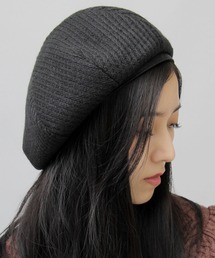 A.M.S. | HIDETRADING PRODUCT / ボリュームシルエット パネルベレー / ベレー帽 / メルトン / ニット(ハンチング/ベレー帽)