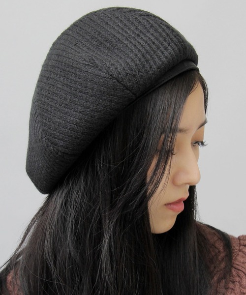 A.M.S.(エーエムエス)の「ボリュームシルエット パネルベレー / ベレー帽 / メルトン / ニット(ハンチング/ベレー帽・メンズ・グレー系その他/ブラック/ブラック系その他/グレー・FREE)」の2枚目の写真