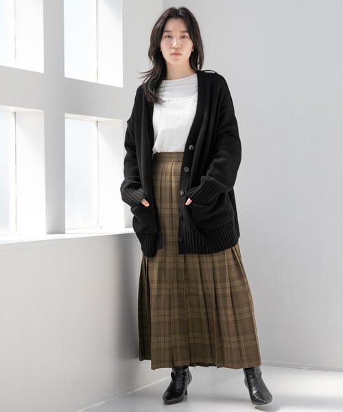 LOWRYS FARM（ローリーズファーム）の「チェックプリーツスカート　217193（スカート・レディース・ブラウン/グレー/レッド・MEDIUM/LARGE）」の7枚目の写真