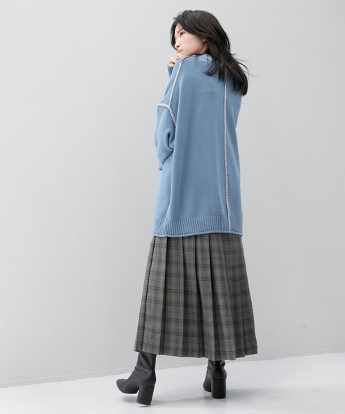 LOWRYS FARM（ローリーズファーム）の「チェックプリーツスカート　217193（スカート・レディース・ブラウン/グレー/レッド・MEDIUM/LARGE）」の8枚目の写真