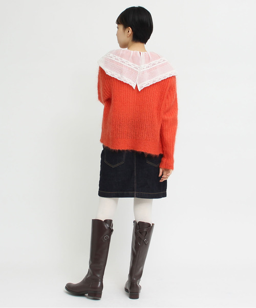 My Fav. CHILD WOMAN(マイファブチャイルドウーマン)の「11.36OZムラ糸デニム ミニスカート(デニムスカート・レディース・ネイビー・36/38)」の17枚目の写真