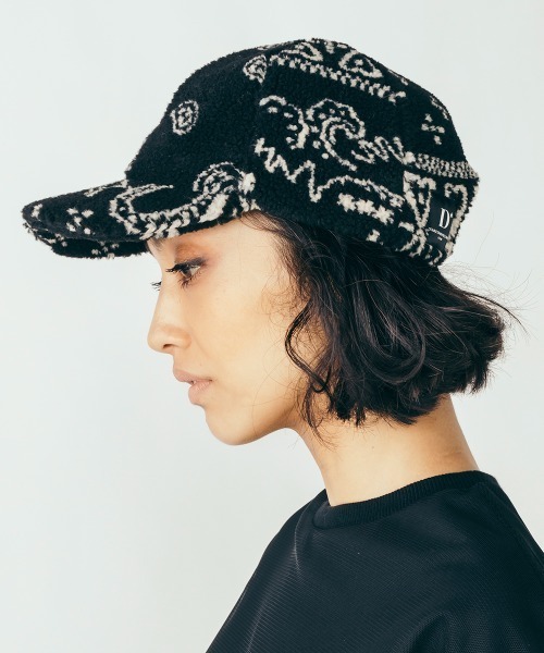 DOUBLE STANDARD CLOTHING(ダブルスタンダードクロージング)の「バンダナペイズリー柄ボアキャップ(キャップ・レディース・ブラック/レッド・FREE)」の11枚目の写真