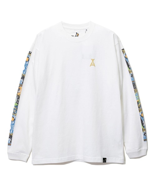 go slow caravan（ゴースローキャラバン）の「USA/C gsc ワールドツアー 袖プリント ロングスリーブTEE（Tシャツ/カットソー・メンズ・ホワイト/ブラック/グリーン/サーモンピンク・MEDIUM/LARGE/X-LARGE）」の2枚目の写真