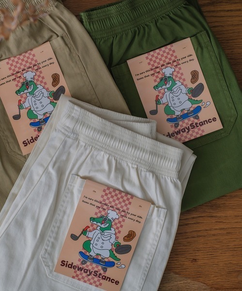 SIDEWAY STANCE（サイドウェイスタンス）の「【SIDEWAY STANCE】バルーンシルエット イージー シェフパンツ（チノパンツ・メンズ・ブラック/ベージュ/オフホワイト/カーキ/ネイビー/ブルーグレー/A・MEDIUM/LARGE/X-LARGE）」の22枚目の写真