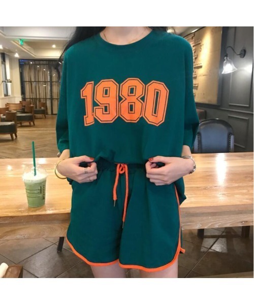 おしゃれスタ（オシャレスタ）の「レジャーラウンジ スポーツセットアップルームウェア（その他ルームウェア・レディース・ブラック/レッド/ブルー/グリーン・M/L/XL）」の15枚目の写真