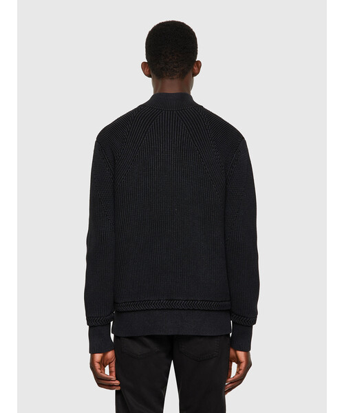 DIESEL(ディーゼル)の「メンズ ニット カーディガン フルジップ ヘリンボーン(カーディガン/ボレロ・メンズ・ブラック/カーキ・SMALL/MEDIUM/LARGE/X-LARGE/XX-LARGE/X-SMALL)」の9枚目の写真