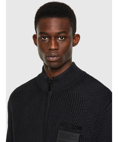 DIESEL(ディーゼル)の「メンズ ニット カーディガン フルジップ ヘリンボーン(カーディガン/ボレロ・メンズ・ブラック/カーキ・SMALL/MEDIUM/LARGE/X-LARGE/XX-LARGE/X-SMALL)」の10枚目の写真