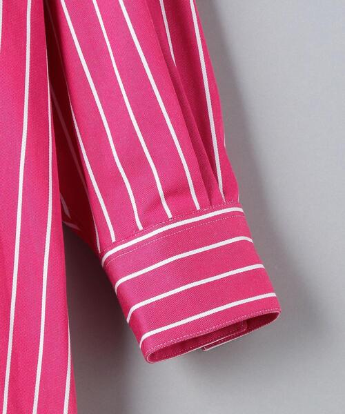 INDIVIDUALIZED SHIRTS（インディビジュアライズドシャツ）の「別注＜INDIVIDUALIZED SHIRTS（インディビジュアライズド シャツ）＞ストライプ シャツ ワンピース ■■■（シャツワンピース・レディース・ピンク・FREE）」の4枚目の写真