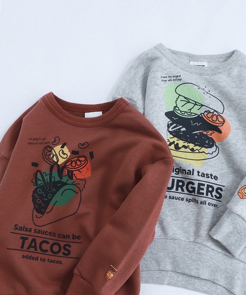 BREEZE(ブリーズ)の「2柄フードトレーナー(スウェット・キッズ・ブラウン/グレー・150/130/140/100/90/110/120)」の1枚目の写真