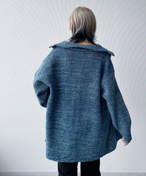 PAGEBOY（ページボーイ）の「ハイネックロングカーデ（ニット/セーター・レディース・オフホワイト/グリーン系その他/ブラック/オレンジ・FREE）」の6枚目の写真