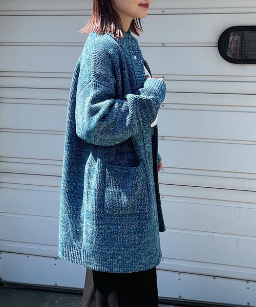 PAGEBOY（ページボーイ）の「ハイネックロングカーデ（ニット/セーター・レディース・オフホワイト/グリーン系その他/ブラック/オレンジ・FREE）」の11枚目の写真