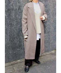 ヘリンボーンオーバーサイズコート