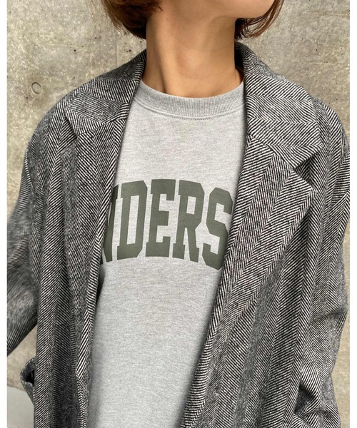 MLI'A(エムリア)の「ヘリンボーンオーバーサイズコート(その他アウター・レディース・ブラック/ブラウン・M)」の8枚目の写真