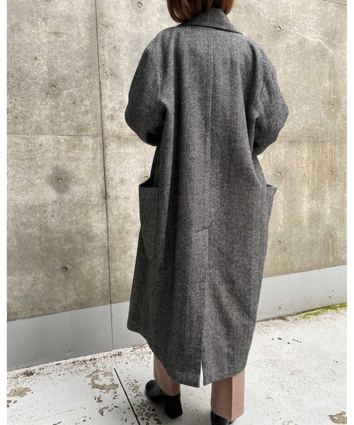 MLI'A(エムリア)の「ヘリンボーンオーバーサイズコート(その他アウター・レディース・ブラック/ブラウン・M)」の11枚目の写真