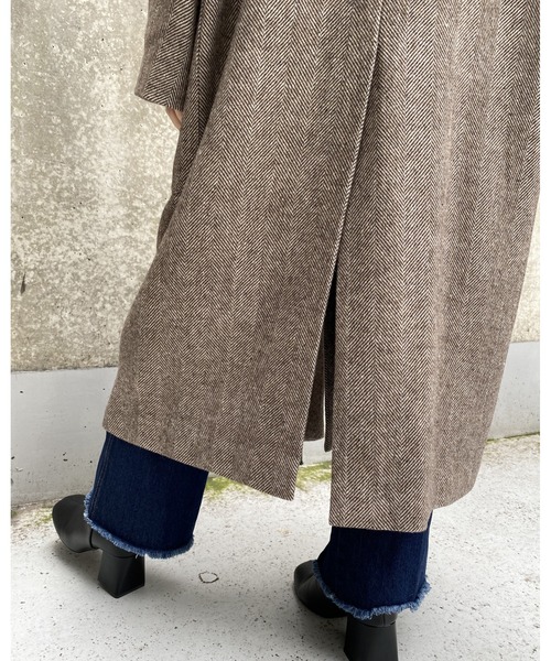 MLI'A(エムリア)の「ヘリンボーンオーバーサイズコート(その他アウター・レディース・ブラック/ブラウン・M)」の21枚目の写真