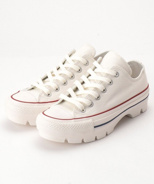 FREAK'S STORE（フリークスストア）の「CONVERSE/コンバース ALL STAR CHUNKY OX/オールスターチャンキーオックス(厚底スニーカー、トラックソールスニーカー)（スニーカー・レディース・ホワイト/ブラック・23.5cm/24.5cm）」の7枚目の写真