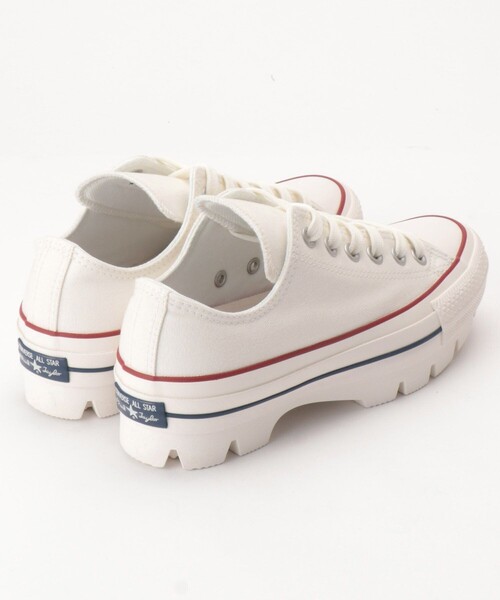 FREAK'S STORE（フリークスストア）の「CONVERSE/コンバース ALL STAR CHUNKY OX/オールスターチャンキーオックス(厚底スニーカー、トラックソールスニーカー)（スニーカー・レディース・ホワイト/ブラック・23.5cm/24.5cm）」の5枚目の写真