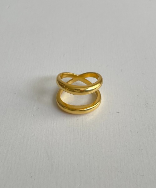 CANAL JEAN（キャナルジーン）の「Pt　ダブルラインリング（リング・レディース・シルバー/ゴールド・13）」の3枚目の写真