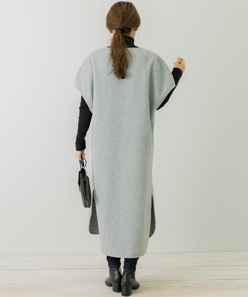 URBAN RESEARCH Sonny Label（アーバンリサーチサニーレーベル）の「メルトンジャージカフタンワンピース（ワンピース・レディース・チャコールグレー/ライトベージュ/グレー・FREE）」の15枚目の写真