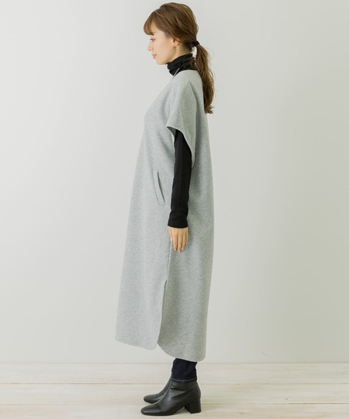 URBAN RESEARCH Sonny Label（アーバンリサーチサニーレーベル）の「メルトンジャージカフタンワンピース（ワンピース・レディース・チャコールグレー/ライトベージュ/グレー・FREE）」の17枚目の写真