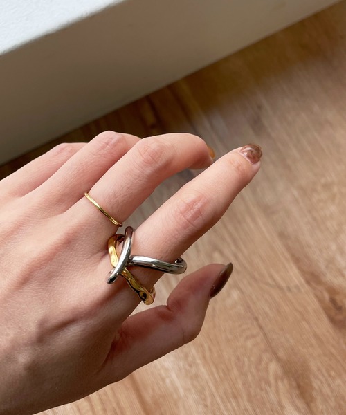 DouDou（ドゥドゥ）の「2連MIXリング（リング・レディース・その他・FREE）」の6枚目の写真