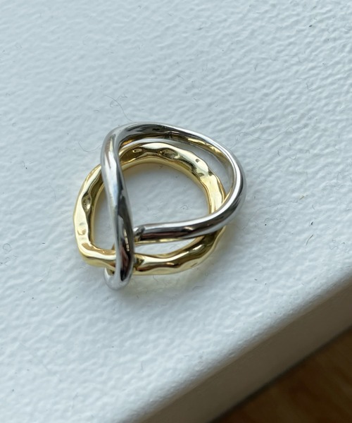 DouDou（ドゥドゥ）の「2連MIXリング（リング・レディース・その他・FREE）」の4枚目の写真