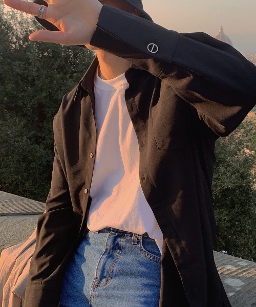 ASCLO(エジュクロ)の「ASCLO モネマヘルロングカフスシャツ(シャツ/ブラウス・メンズ・ホワイト/ブラック・FREE)」の2枚目の写真