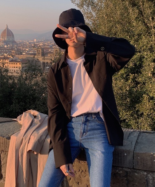 ASCLO(エジュクロ)の「ASCLO モネマヘルロングカフスシャツ(シャツ/ブラウス・メンズ・ホワイト/ブラック・FREE)」の11枚目の写真