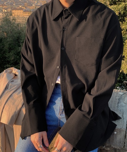 ASCLO(エジュクロ)の「ASCLO モネマヘルロングカフスシャツ(シャツ/ブラウス・メンズ・ホワイト/ブラック・FREE)」の15枚目の写真