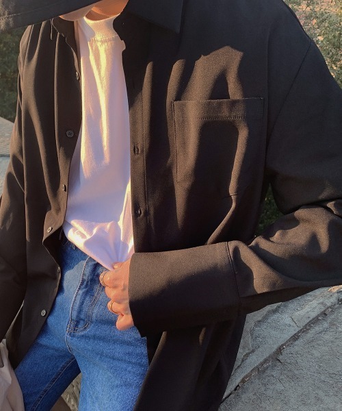 ASCLO(エジュクロ)の「ASCLO モネマヘルロングカフスシャツ(シャツ/ブラウス・メンズ・ホワイト/ブラック・FREE)」の9枚目の写真