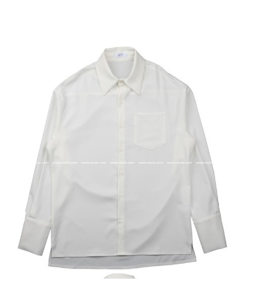 ASCLO(エジュクロ)の「ASCLO モネマヘルロングカフスシャツ(シャツ/ブラウス・メンズ・ホワイト/ブラック・FREE)」の4枚目の写真