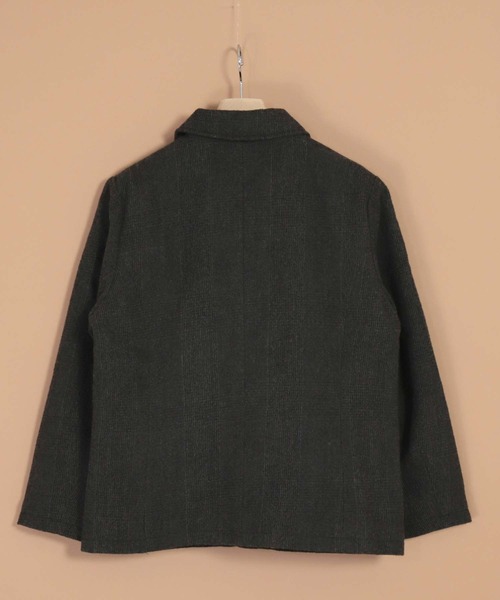 OMNIGOD（オムニゴッド）の「[OMNIGOD womens / オムニゴッド] 縮絨ウール オフィサージャケット（テーラードジャケット・レディース・チャコールグレー/ブラウン・2/3）」の3枚目の写真
