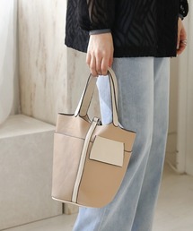 Bab（バブ）の「配色ステッチハンドバッグ（ハンドバッグ）」