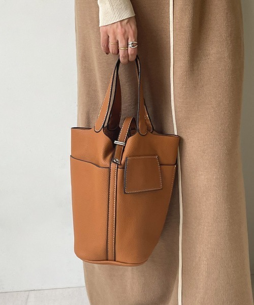 Bab（バブ）の「配色ステッチハンドバッグ（ハンドバッグ・レディース・ブラック/アイボリー/キャメル/ライトグリーン/ブラック系その他/ベージュ・ONESIZE）」の10枚目の写真