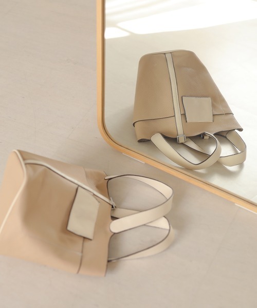 Bab（バブ）の「配色ステッチハンドバッグ（ハンドバッグ・レディース・ブラック/アイボリー/キャメル/ライトグリーン/ブラック系その他/ベージュ・ONESIZE）」の21枚目の写真